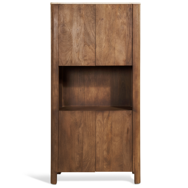 Lex Wandkast - Bruin - Hout - Marmer