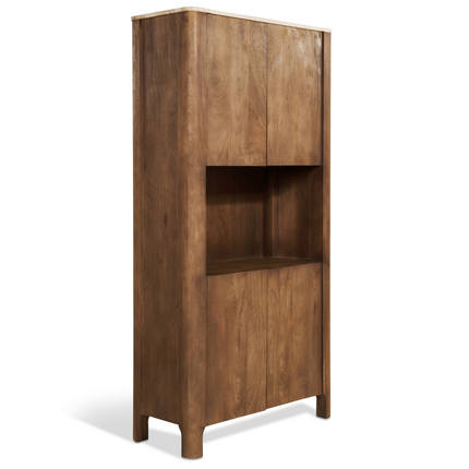 Lex Wandkast - Bruin - Hout - Marmer – foto 3