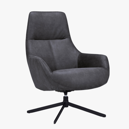 Hav Fauteuil - Antraciet - Microleder