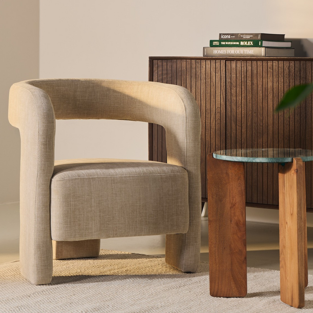 Douwe Fauteuil - Beige - Textiel – foto 2
