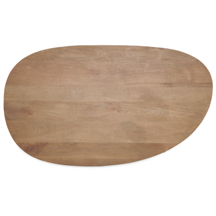 Lotte Salontafel - Lichtbruin - 130x78x38 cm - zijaanzicht