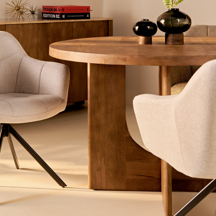 Amstel Eettafel - Bruin - ø120 cm – foto 2