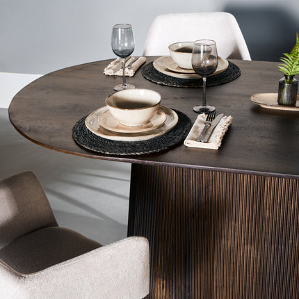 Lunelle Eettafel - Donkerbruin - 180 cm – foto 6