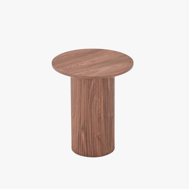 Sebas Bijzettafel - Walnoot - ø40 cm