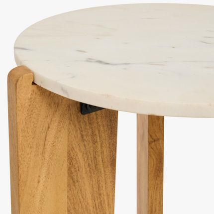 Levi Bijzettafel - Lichtbruin - ø39cm – foto 3
