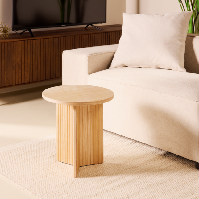 Luca Bijzettafel - Naturel - ø43 cm – foto 2