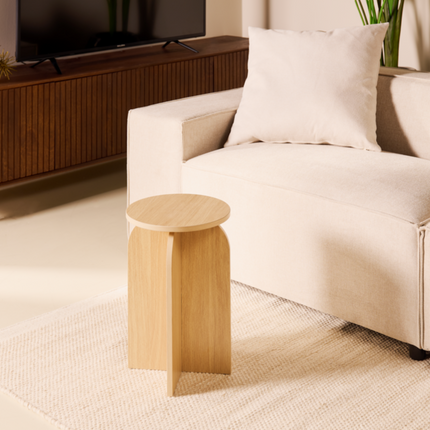 Elke Bijzettafel - Naturel - ø45cm – foto 2
