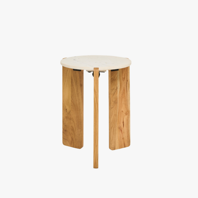 Levi Bijzettafel - Lichtbruin - ø39cm
