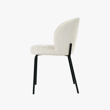 Cato Eetkamerstoel - Beige - Stof – foto 5
