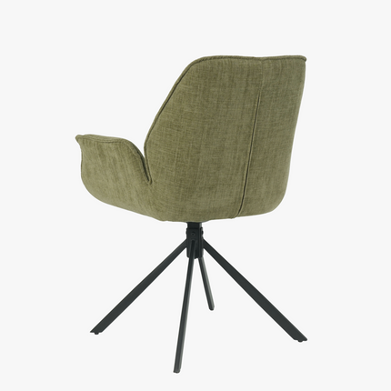 Teun Eetkamerstoel - Groen - Stof – foto 5