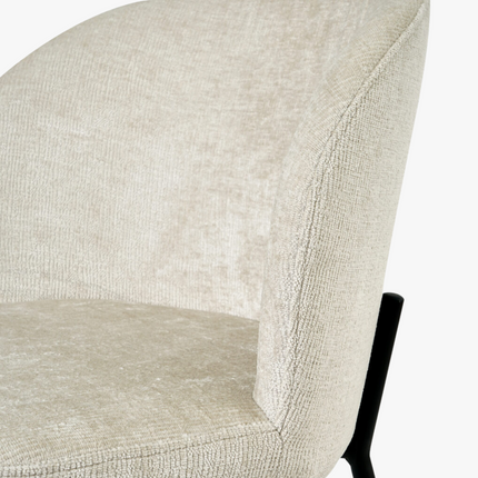 Cato Eetkamerstoel - Beige - Stof – foto 6