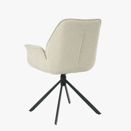 Teun Eetkamerstoel - Beige - Stof – foto 4