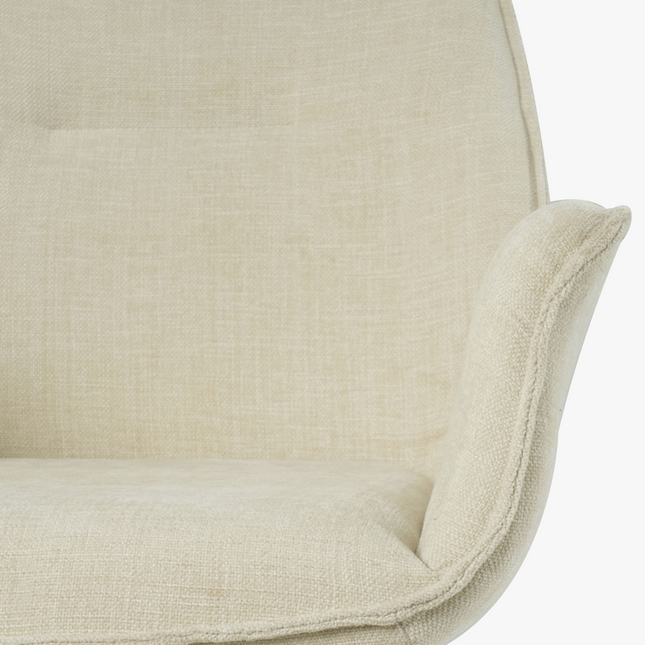 Teun Eetkamerstoel - Beige - Stof – foto 2