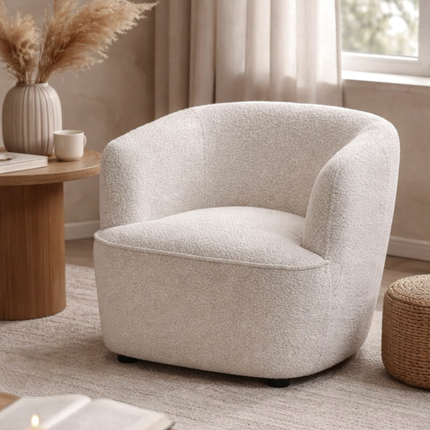 Tessel Fauteuil - Naturel - Bouclé – foto 4