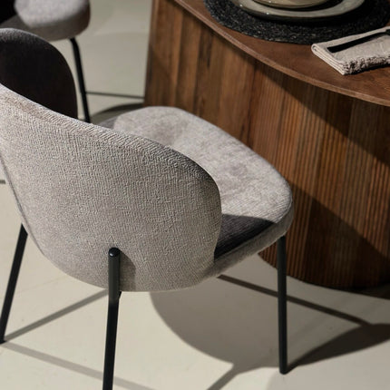 Cato Eetkamerstoel - Beige - Stof – foto 2