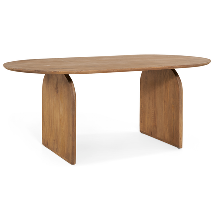 Nøva Eettafel - Bruin - 200x100x76 cm - zijaanzicht