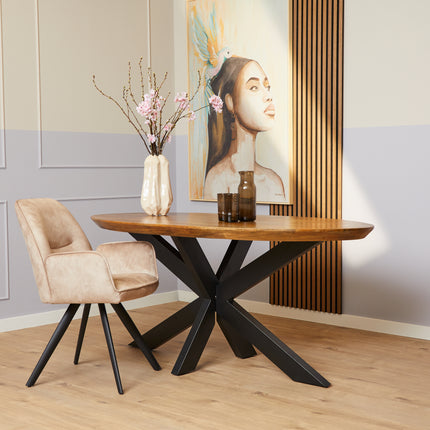 Brandy Eettafel - Ovaal - 160 cm