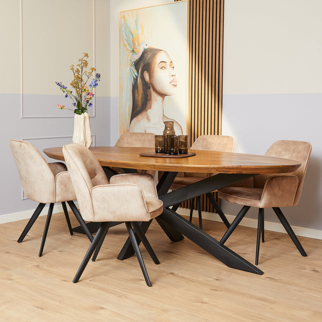 Brandy Eettafel - Ovaal - 210 cm