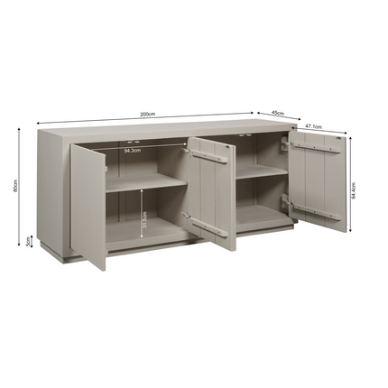 Brussel Dressoir - Zand - 200 cm
