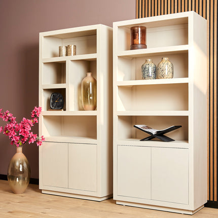 Brussel Boekenkast - Zand - 90 cm