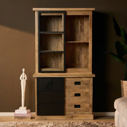 Noa Vitrinekast - Naturel - 120 cm
