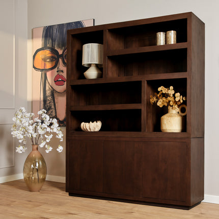 Brussel Vakkenkast - Bruin - 160 cm