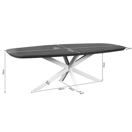 Madison Eettafel - Naturel - 280 cm