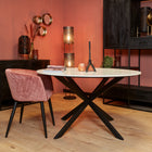 Lynn Eettafel - Wit marmer - ø130 cm